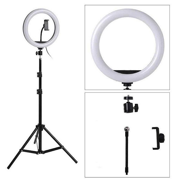 • Ring Light LED 12 Polegadas 30cm Profissional + Suporte Celular B-Max — 2